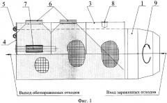 Устройство для обеззараживания перерабатываемых твердых бытовых отходов (патент 2306190)