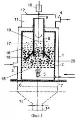 Камера для проведения тепломассообмена между диспергированными частицами и газообразной средой (патент 2490571)