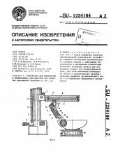 Устройство для шлифования и полирования поверхностей тел вращения переменной кривизны (патент 1234164)