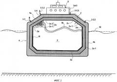 Плавучая опора или судно, оснащенное устройством обнаружения движения свободной поверхности тела жидкости (патент 2520622)