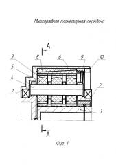Многорядная планетарная передача (патент 2581222)