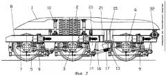 Устройство продольной связи тележек с кузовом железнодорожного тягового транспортного средства (патент 2277486)