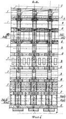 Каркасная облегченная пакетная стена из различных материалов (патент 2293824)