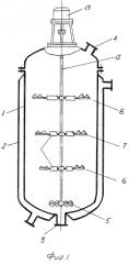Реактор с многорядными мешалками для обработки жидких сред (патент 2572330)