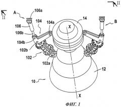 Устройство для гашения поперечных усилий вследствие отделения реактивной струи, действующих на сопло реактивного двигателя, и сопло реактивного двигателя (патент 2493413)