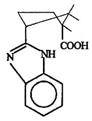 3-(1н-бензимидазол-2-ил)-1,2,2-триметилциклопентанкарбоновая кислота, обладающая кардиопротекторной активностью (патент 2645356)