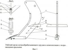 Рабочий орган почвообрабатывающего орудия (патент 2487514)