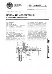 Устройство для прессования (патент 1065198)