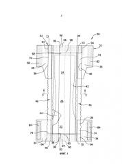 Составной эластичный элемент для ног и клапанов для абсорбирующего изделия и способ его изготовления (патент 2592774)
