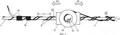 Способ компактной подвески волоконно-оптических кабелей в виде жгута (патент 2551476)