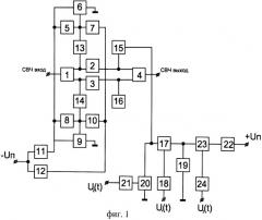 Способ усиления мощности на gan свч-транзисторах и импульсный свч-усилитель мощности (патент 2501155)