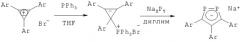 Способ получения функционализированных 3,4,5-триарил-1,2-дифосфациклопентадиенидов натрия (патент 2487133)