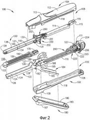 Хирургический сшивающий скобками инструмент с приспособлением для режущего элемента (патент 2509536)