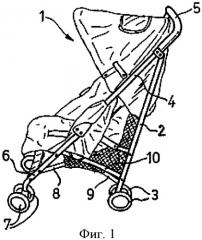 Складная прогулочная коляска для маленьких детей (патент 2384448)