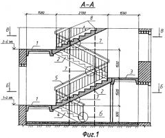 Устройство для прокладки и закрепления рукавной линии в лестницах здания (патент 2451785)