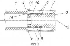 Устройство для подсоединения пластмассовой трубы к соединительному ниппелю (патент 2503875)