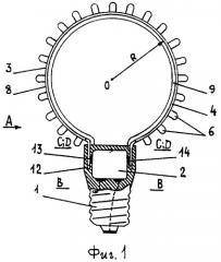 Лампа светодиодная (патент 2489639)