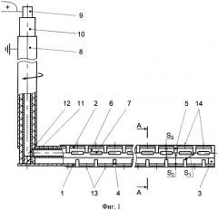 Устройство для подрезания блоков горных пород высоковольтными разрядами (патент 2490453)