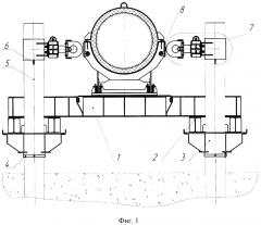 Сейсмостойкая четырехсвайная подвижная опора трубопровода и демпферное устройство для сейсмостойкой четырехсвайной подвижной опоры трубопровода (патент 2648179)
