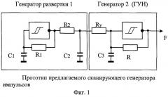 Импульсный генератор качающейся частоты на триггерах шмитта с переключаемым направлением сканирования по частоте (патент 2479104)