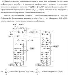 Функциональная вторая входная структура условно разряда "j" сумматора fcd( )ru с максимально минимизированным технологическим циклом  t  для аргументов слагаемых ±[1,2nj]f(2n) и ±[1,2mj]f(2n) формата "дополнительный код ru" с формированием промежуточной суммы ±[1,2sj]1 d1/dn второго слагаемого в том же формате (варианты русской логики) (патент 2480816)