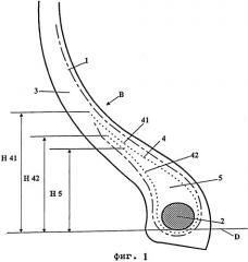 Борт пневматической шины с текстильными слоями (патент 2264303)