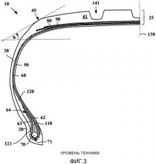 Шина, коронная зона которой имеет придающий жесткость усилитель (патент 2527590)