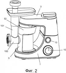 Электробытовой прибор для приготовления пищи, содержащий средство для приведения рабочего инструмента в планетарное движение (патент 2568794)