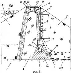 Грунтовая плотина на многолетнемерзлом основании (патент 2309220)