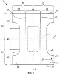 Предмет одежды для использования с поглощающей структурой и способ его изготовления (патент 2401089)