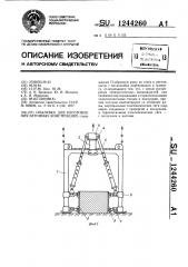 Опалубка для изготовления бетонных конструкций (патент 1244260)