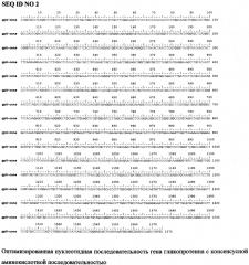Генетическая (рекомбинантная) днк-конструкция, содержащая кодон-оптимизированный ген гликопротеина (белка g) вируса бешенства с консенсусной аминокислотной последовательностью, которая составлена с учетом аминокислотных последовательностей белка g, выделяемого из штаммов вируса бешенства, циркулирующих на территории российской федерации (патент 2626605)