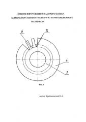 Способ изготовления рабочего колеса компрессора или вентилятора из композиционного материала (патент 2586553)