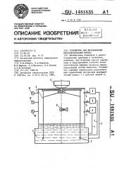 Устройство для визуализации вихреобразования потока (патент 1481835)