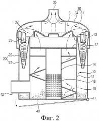 Пылеотделитель для пылесоса (патент 2308869)