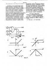 Устройство для моделирования нелинейных функций (патент 922793)