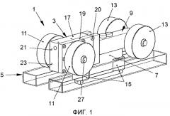 Тележка с модулем торможения для гравитационно-подвесного конвейера (патент 2557320)