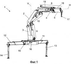 Кран, в частности грузоподъемный кран для транспортного средства (патент 2566172)