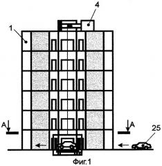 Модуль многоэтажного гаража для легковых автомобилей (патент 2305741)