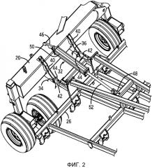 Система привода рабочей рамы сельскохозяйственного орудия (патент 2566638)