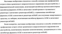 Комбинация антагониста рецептора mglur2 и ингибитора фермента ache для лечения острых и/или хронических неврологических заболеваний (патент 2357734)