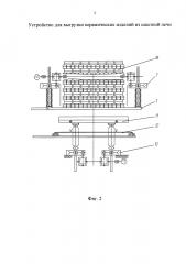 Устройство для выгрузки керамических изделий из шахтной печи (патент 2654223)