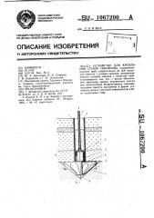 Устройство для крепления стенок скважины (патент 1067200)