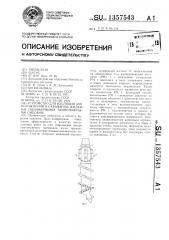 Устройство для изоляции зон осложнений в скважинах жидкими полимерными тампонажными смесями (патент 1357543)