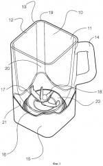 Смеситель с емкостью и ножами (патент 2410010)