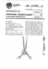 Устройство для раздвижки и фиксации стержневых элементов (патент 1174246)