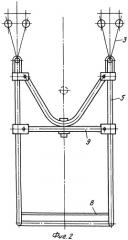 Тележка для передвижения по проводам расщепленной фазы воздушной линии электропередачи (патент 2316095)