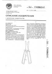 Ручные ножницы (патент 1743862)