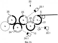 Устройство для облучения материала подложки в виде листа или ленты и его применение (патент 2601267)