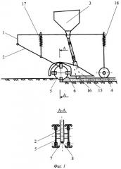 Сеялка для полосного посева семян трав в дернину (патент 2400040)